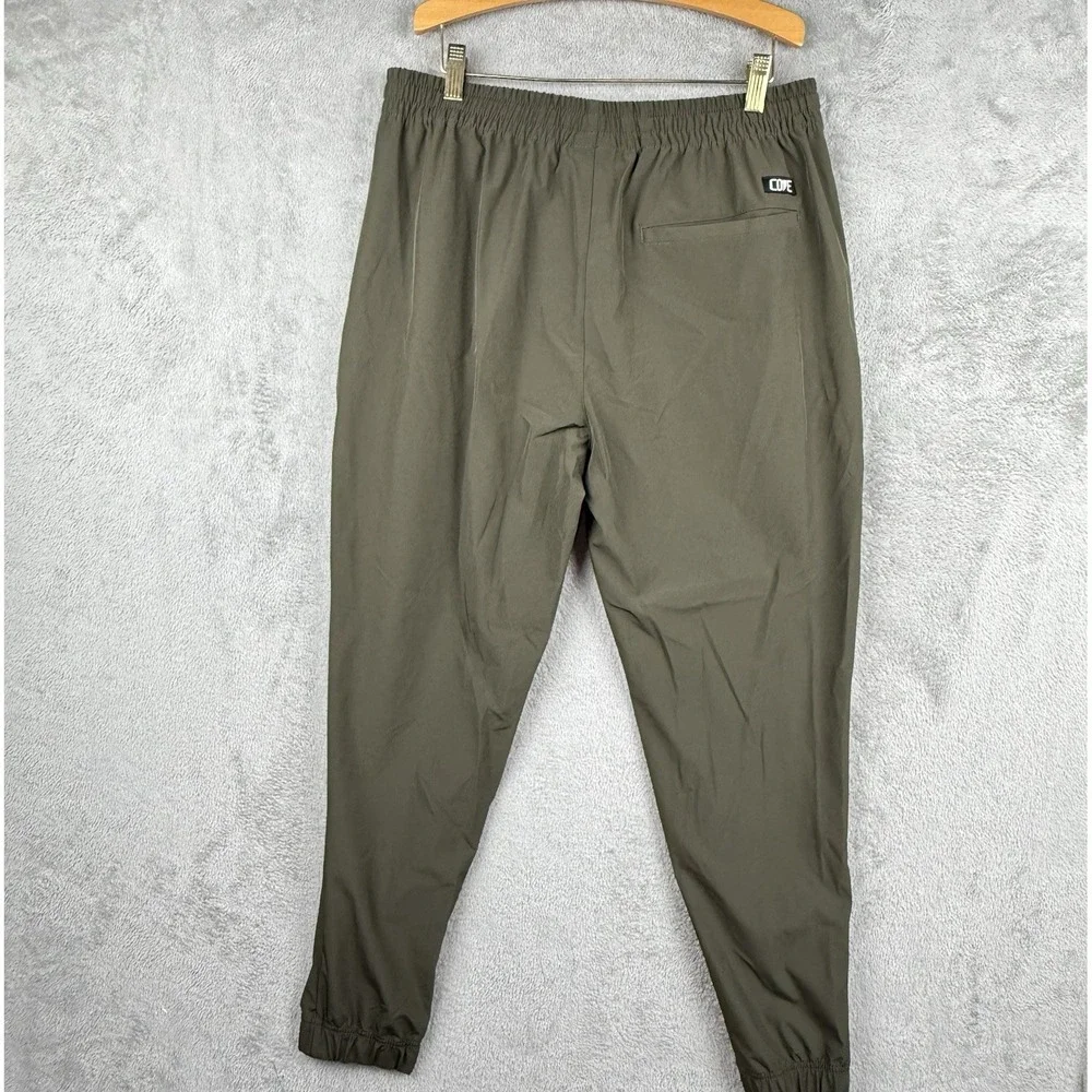 COVE Joggers Mens XL Olive Green Active Pants Stretch Casual Travel Athleisure